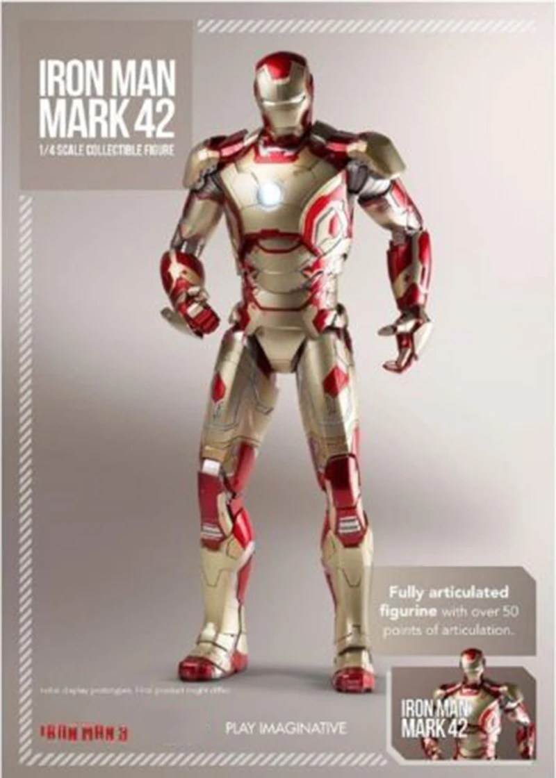 

1/4 Scale Play Imaginative Super Alloy Iron Man Mark 42 Collection Figure