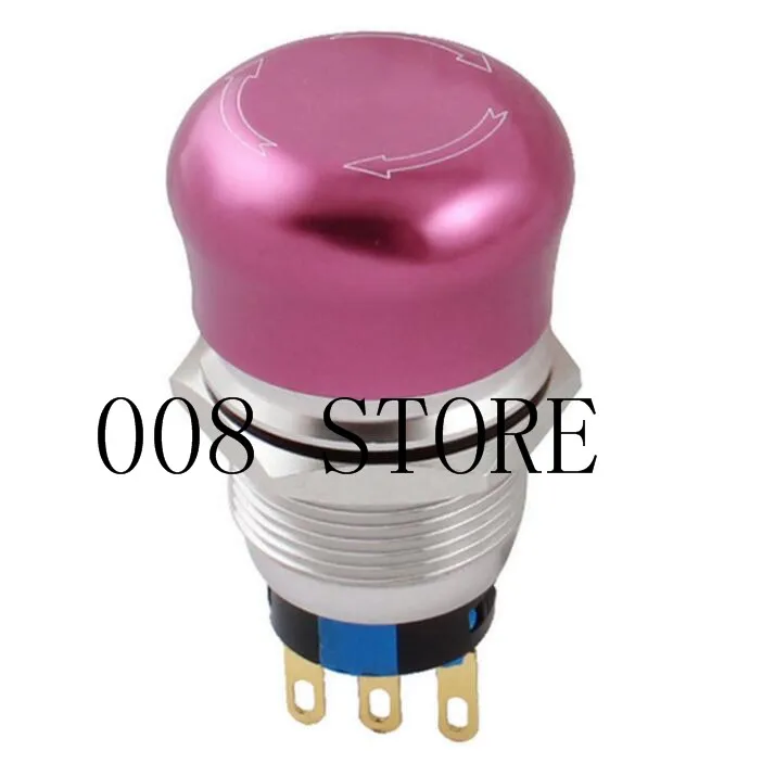 

19mm Metal Waterproof aluminum Push Button Switch mushroom emergency stop latching Button press button
