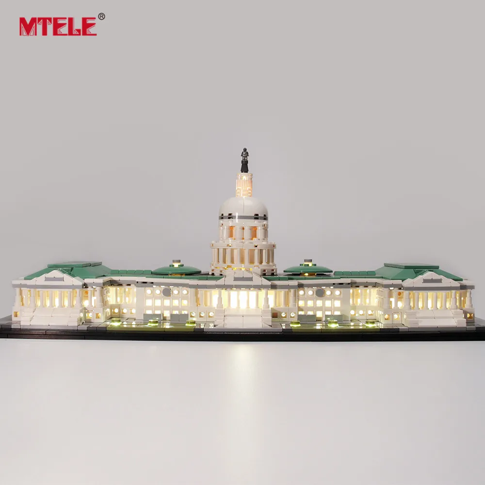 Kopen MTELE Merk LED Light Up Kit Voor Architectuur Verenigde Staten Capitol Verlichting Set Compatile Met 21030 (Model NIET Inbegrepen)