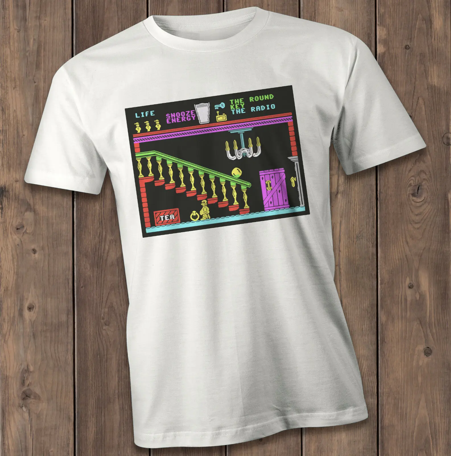

Pyjamarama T-Shirt, Vintage gaming PC, Sinclair Spectrum, Commodore 64 tee