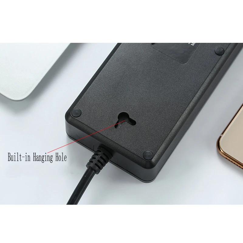 UK Plug power Strip 3 порта USB 3 розетки переменного тока USB настенная розетка умная розетка Кнопка питания 2 м гнездо для шнура удлинителя