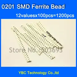 0201 SMD феррит пакет TDK серии 12valuesX100pcs = 1200 шт. 10R ~ 1000R Ассорти Комплект