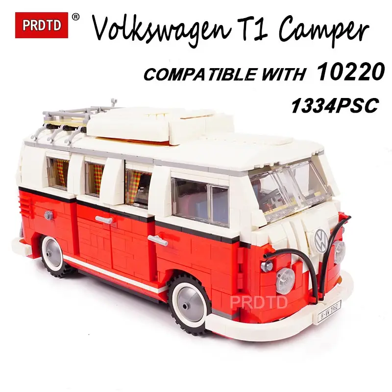 

1354PCS Legoing 10220 Technic Bluding Blocks Volkswagen T1 Camper Van Model Bricks Bricks Toys for Children Christmas Presents