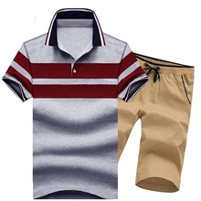 Лидер продаж, дизайн, Азиатский Размер, мужской комплект, летний хлопковый короткий рукав, 2 шт