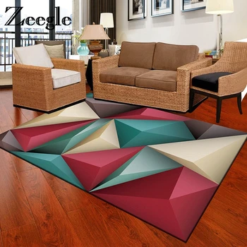 

Zeegle Watercolor Carpets For Living Room Non-slip Kids Room Carpet Office Chair Floor Mats Flannel Bedroom Carpet Bedside Rugs
