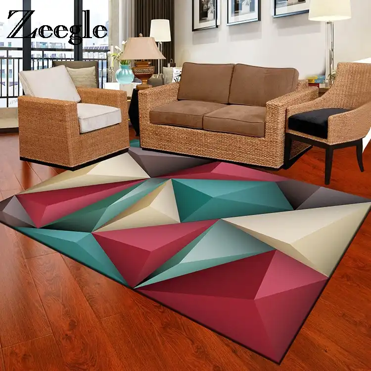 Zeegle Watercolor Carpets For Living Room Non Slip Kids Room