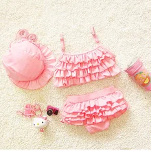 Летние милые бикини для девочек, купальник для детей, купальник для девочек, 4 шт./партия WZ11