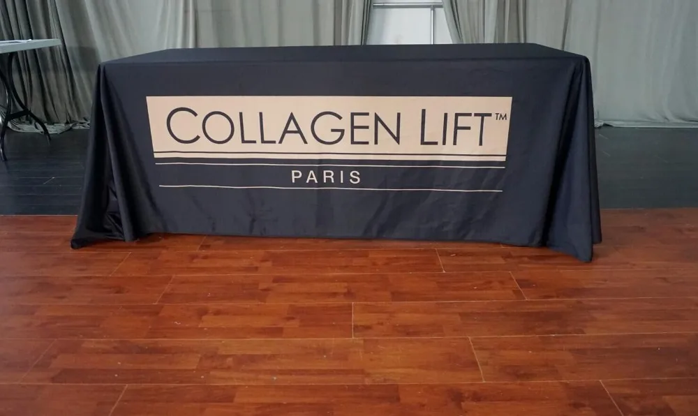 Free Shipping 6ft Company Logo table cover/Exhibition ...
