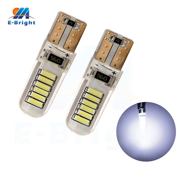 

10pcs 9v-16v T10 194 168 Canbus w5w 4014 12 SMD Silica Led Bulbs Car Styling Led Indicator Light Reverse Auto White 12V