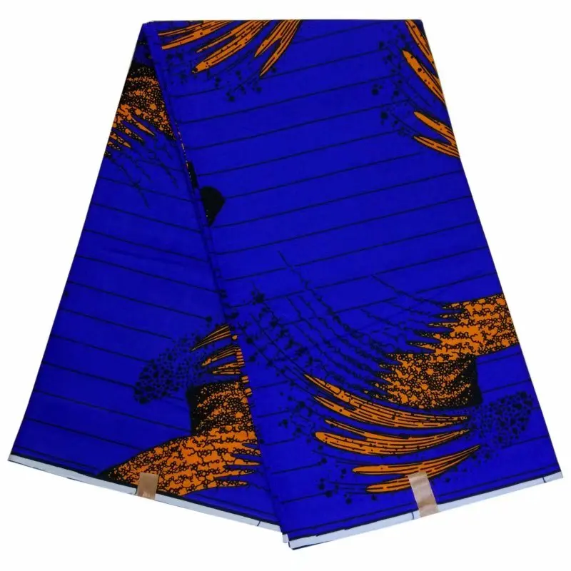 

Most Popular Blue Color 100% Cotton Wax High Quality Dutch Wax African Wax Hot Sale Design For Women Dress Y90715-1