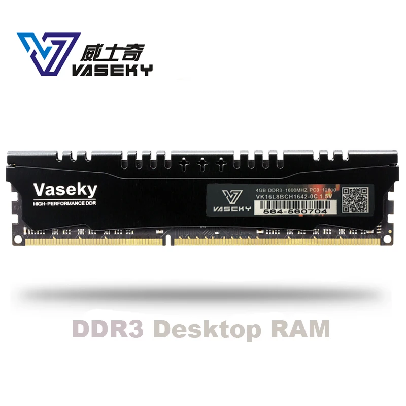 Billige Vaseky 2gb 4GB 8GB 4G 8G 2g PC Speicher RAM Memoria Modul Computer Desktop PC3 DDR3 12800 10600 1600MHZ 1333mhz 16gb 32gb