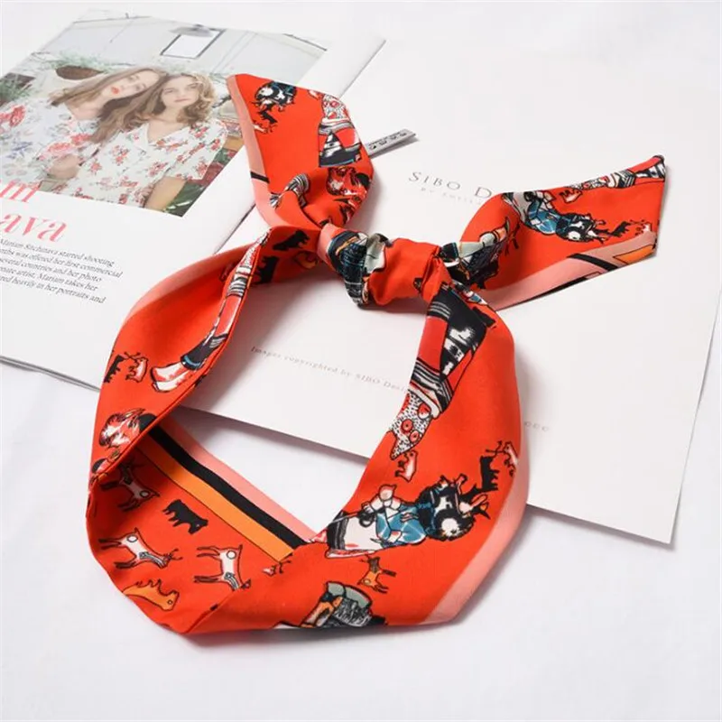 Женский шарф из искусственного шелка узкая клетчатая сумка с геометрическим