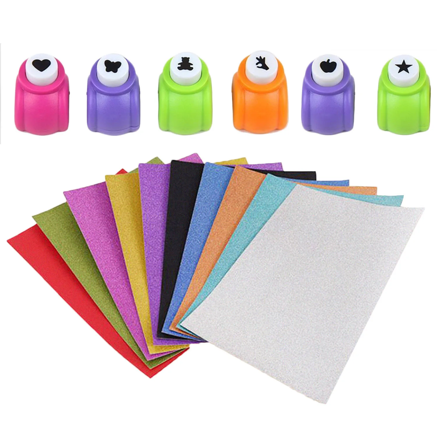 20pcs 29.7x 21cm Folding Glitter Self Adhesive Handcraft Papers Sheet w