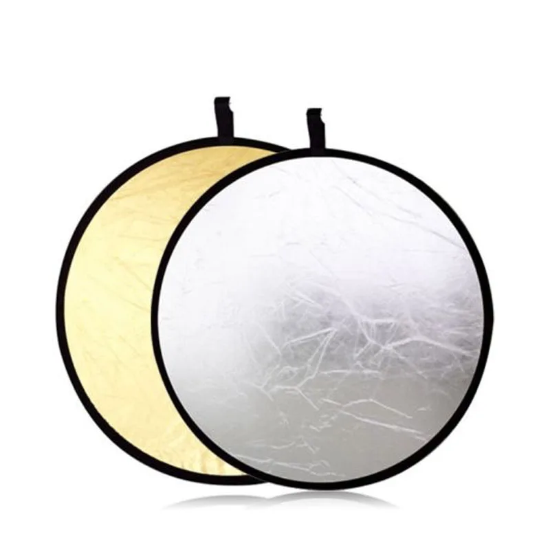 

Photography 43" 2 in 1 Light Mulit Silver/Gold Collapsible disc Reflector 110cm