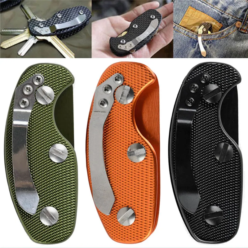 

Durable Lightweight EDC Pocket Tool Aluminum Key Holder Organizer Clip Keychain