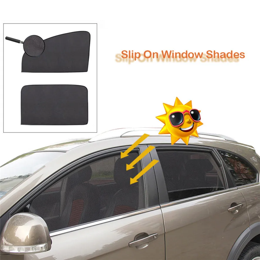 

Polyester Mesh Magnetic Sunshade Car Windows Size Universal 4Pcs/Set Windshield Visors High Quality and Durable Practical l0418