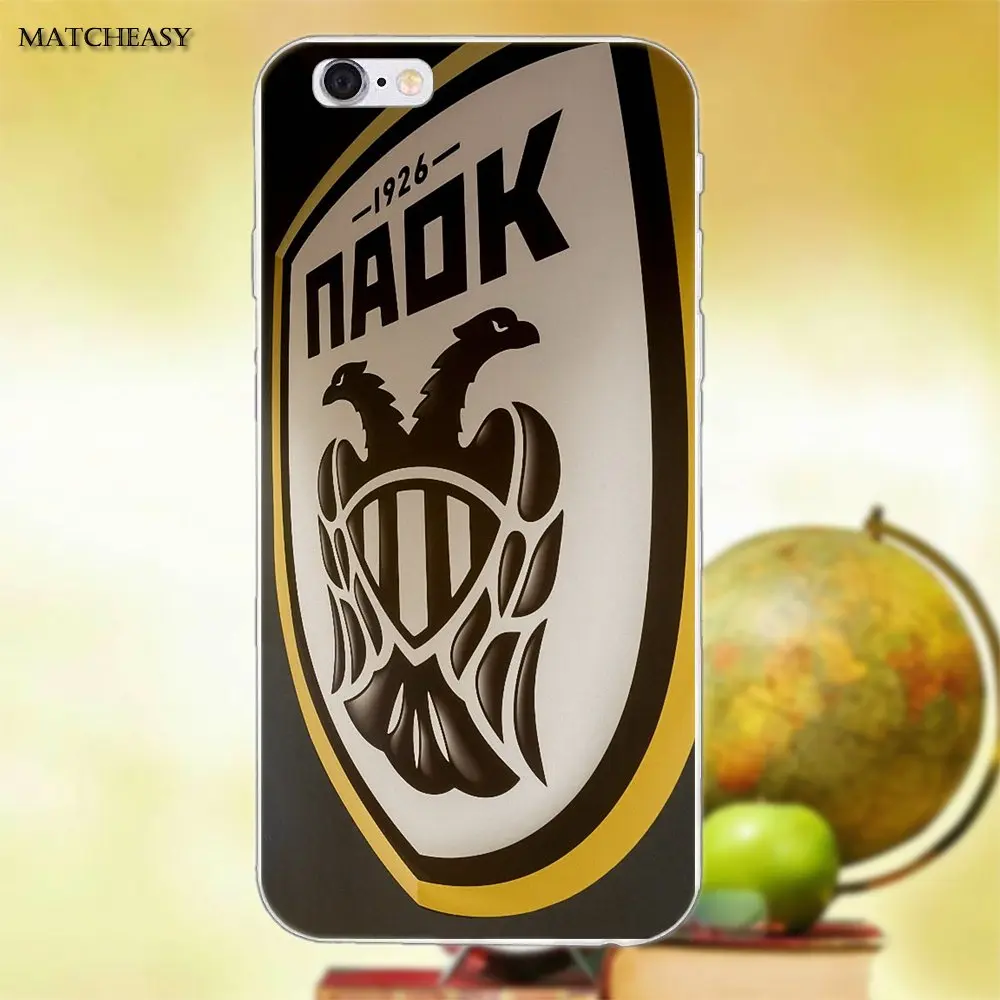 Мягкий Силиконовый ТПУ прозрачный чехол Paok Fc Thessaloniki для Apple iPhone X XS Max XR 4 4S 5 5C SE 6 6S 7 8 Plus X