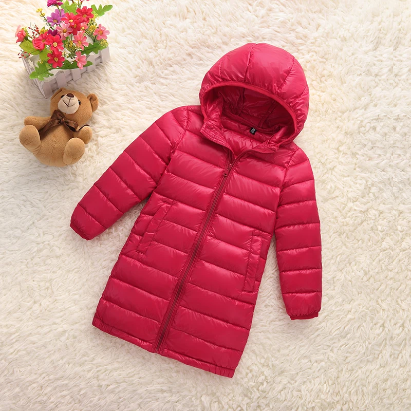 

Brand New Children Cold Winter Down Girls Warm Down Jackets Boys Long Hooded Outerwear Coats Kids Down Jackets Manteau Garcon