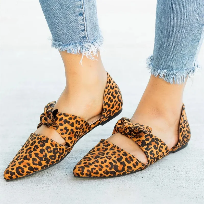 

LASPERAL 2019 Spring Summer Flats Women Shoes Bowtie Leather Elegant Low Heels Slip On Footwear Female Pointed Toe Flat Heels