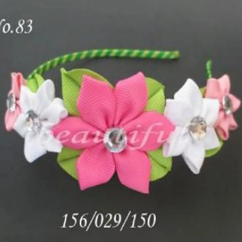 

free shipping 2015 New hand customize 20pcs BLESSING Good Girl Modern Style Headband accessories hyacinth Garland Hair Bow 88