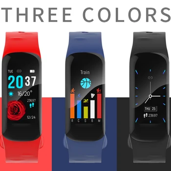 

Blood Pressure Smart Wristwatch IP67 Waterproof Heart Rate Tracker Smart Bracelet Calls SMS Alert 100 mAh Battery Men Smart Band