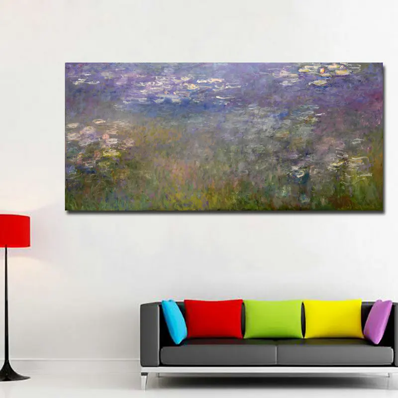 

SELFLESSLY Claude Monet Water Lilies 1906 printed Canvas painting Giclee art Wall art living room Unframed freeshipping