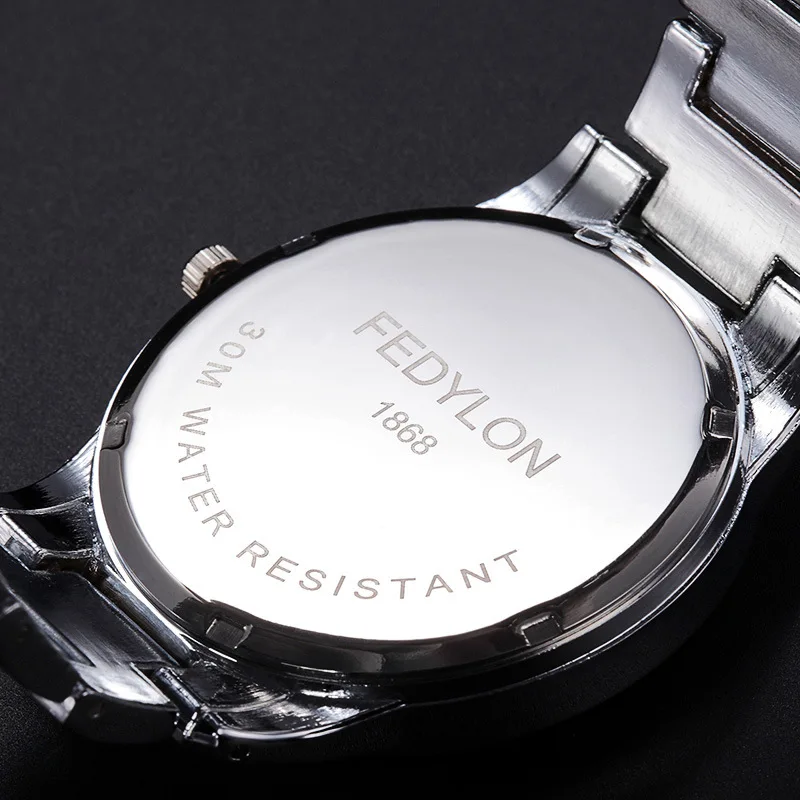 New Fashion Men's &Ladies Stainless Steel Watch Calendar Waterproof Men's &Women's Watch Luxury brand men&women watch business 