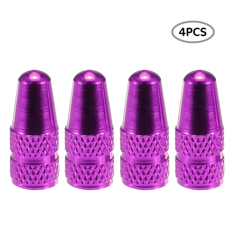 Purple 4 шт./лот MTB велосипедное колесо с ниппелем типа Presta обода шины стволовых воздушных клапанов Пылезащитная Крышка Аксессуары для велосипеда - Цвет: Purple