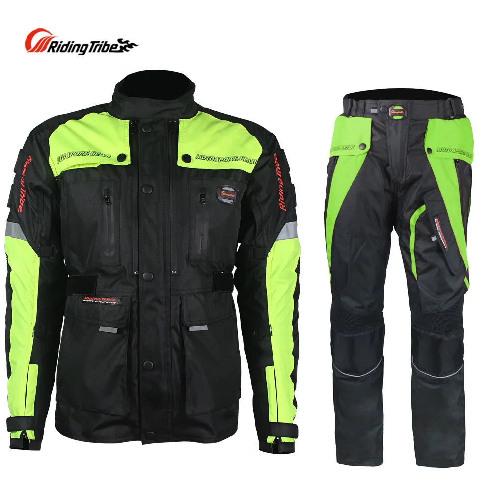 

Riding Tribe Motorcycle Men's Jacket Pants Winter Waterproof Motocross Racing Clothes Full Protection Rallye Suit 4 Season JK-33