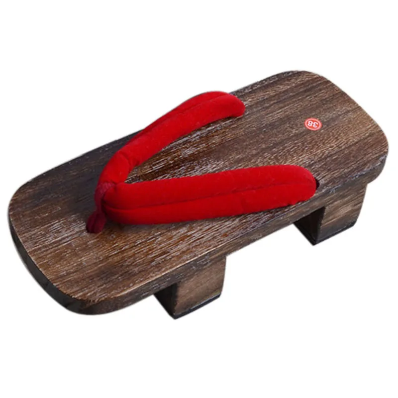 Hot Sale Geta Clogs Traditional Japanese Wooden Flip Flops Floral Home Slippers for Women Anti-slip Geta Sandal Zapatos De Mujer