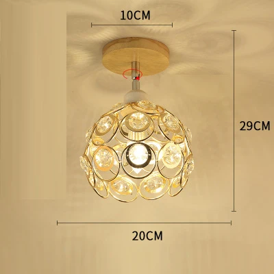 E27 Железный 5 Вт Железный потолочный светильник абажур подвесной светильник крышки и абажуры Треугольные металлические Абажуры для потолочных светильников поворот на 180 градусов cei - Цвет корпуса: Golden20cm
