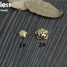 Uglyless натуральная S925 стерлингового серебра цветы фурнитура для бусин ювелирных украшений Hand-Made полые Винтаж Цветочные бусины в этническом стиле выводов