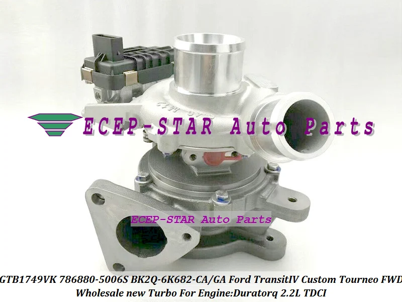 Turbo GTB1749VK 786880 786880-5006S BK2Q-6K682-CA BK2Q-6K682-GA 1741779 For Ford Transit IV Custom Tourneo FWD Duratorq 2.2L TDC (4)