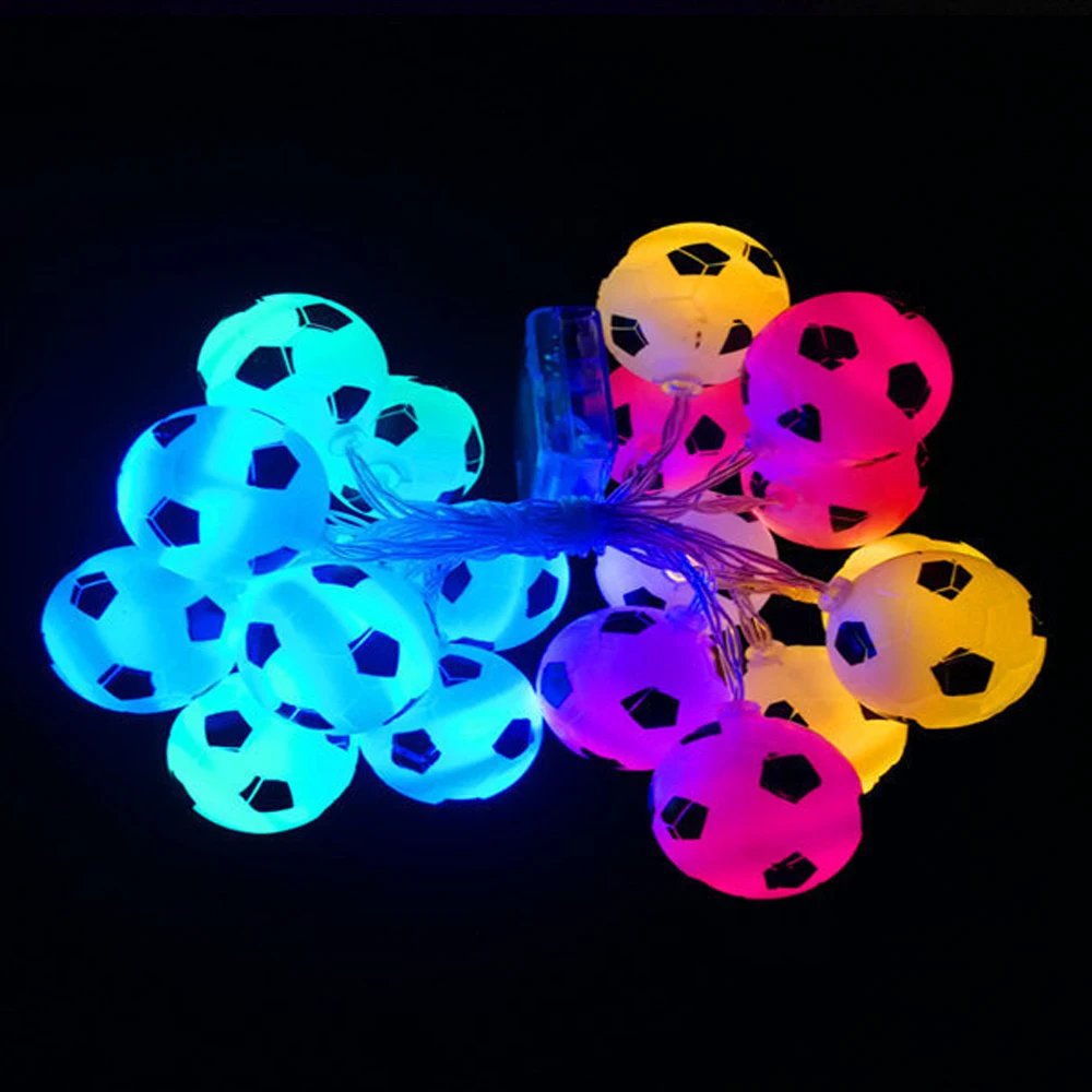 10LED светильник футбольный мяч для создания освещения DIY вечерние украшения футбольные принадлежности лампа бусины атмосферу