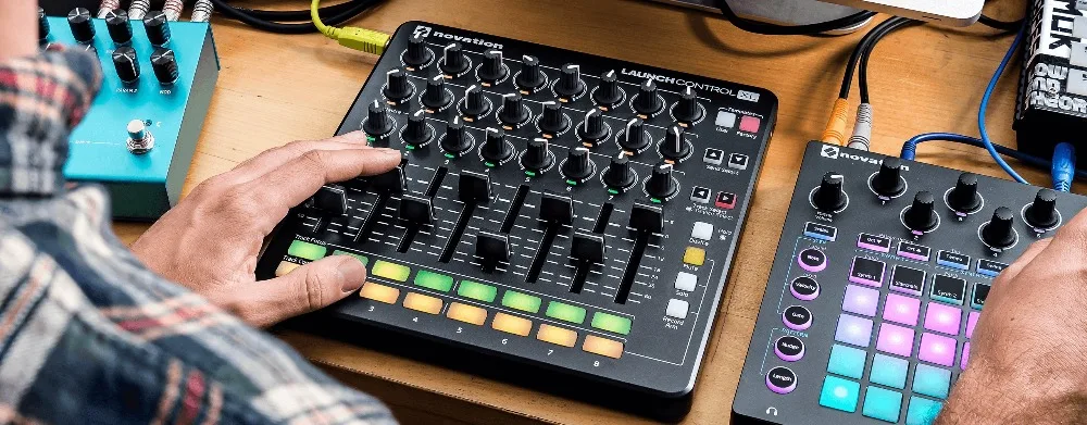 Novation launch управление XL MIDI Управление клавиатурой Лер микшер восемь изрезанных фейдеров 16 многоцветных кнопок DJ сценическое представление