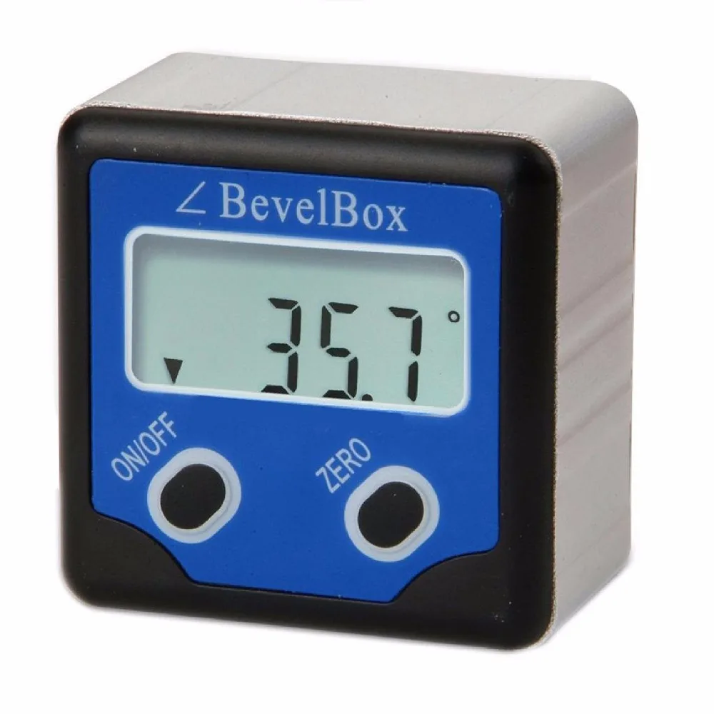 Waterproof Digital Bevel Box Gauge Angle Protractor Inclinometer with 3