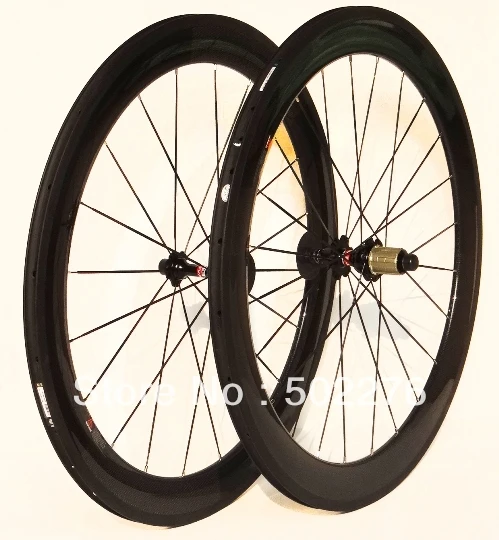 

CW06 : Full Carbon 3k Road Bike Clincher Wheelset 60mm wheel Rim