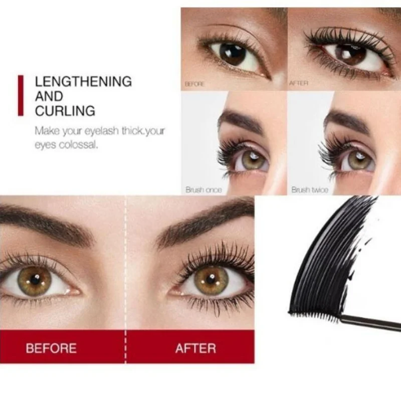 Ring Buckle Mascara Waterproof Non-dizzy Dyeing Natural Curling Slender Mascara