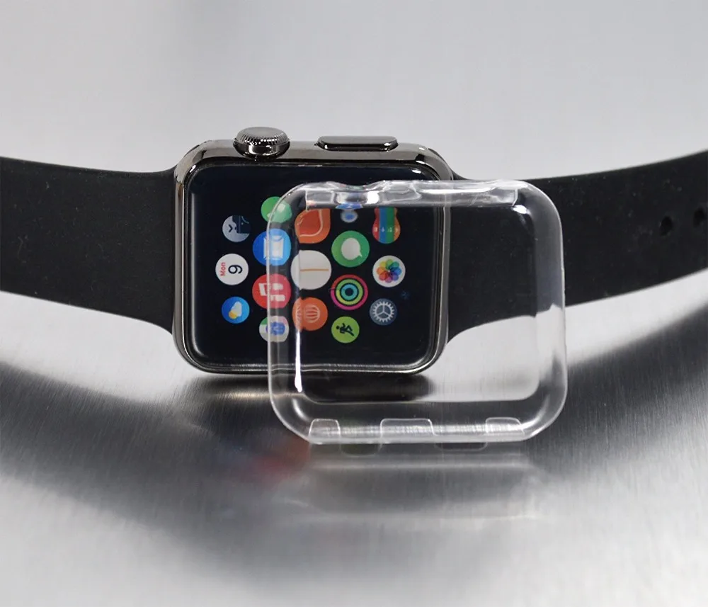 Чехол для Apple watch 38 мм 42 серия 1 2 3 Кристальный Ультратонкий силиконовый прозрачный