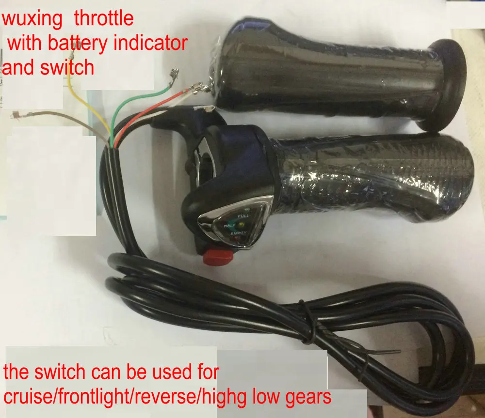 Газовая ручка твист дроссельная заслонка с индикатором уровня батареи и фиксатором переключатель электрический велосипед Скутер mtb TRIKE