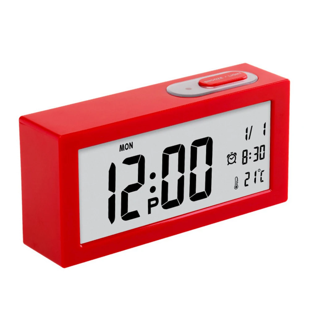 1pcs Large Digital Alarm Clocks LCD Student Electronic Desk Clock Snooze Sensor Kids Table alarm Clock Bedroom Night Light Clock