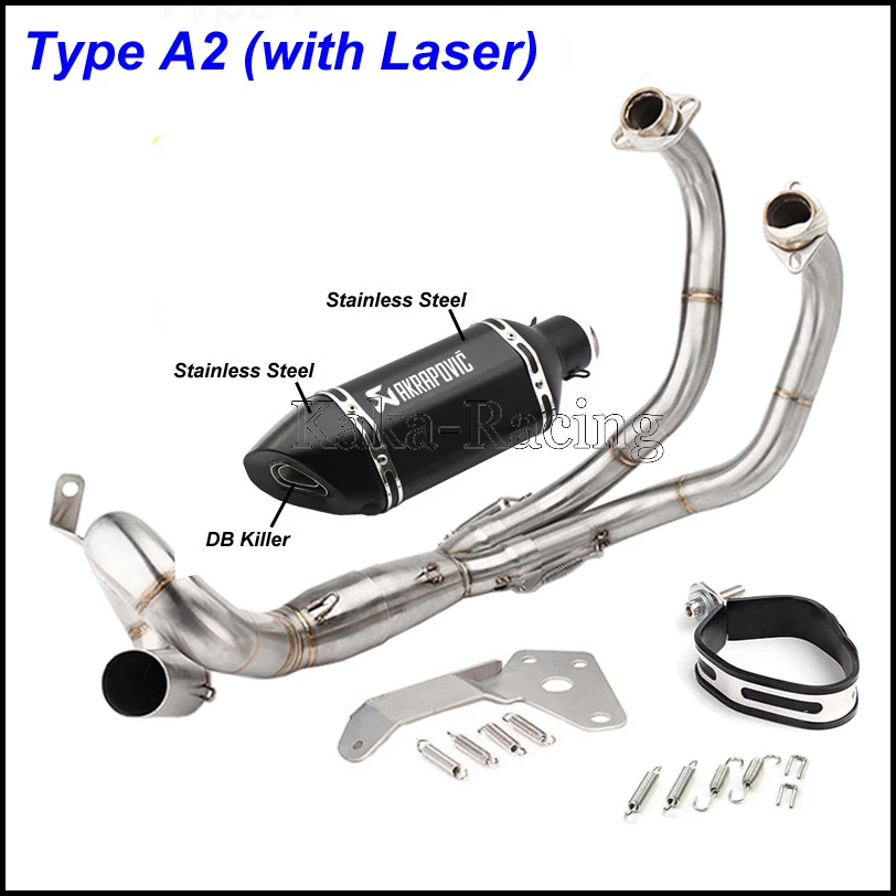 MT 07 FZ 07 Full System Akrapovic Motorcycle Muffler Exhaust PIPE For Yamaha MT-07 FZ-07 MT07 FZ07