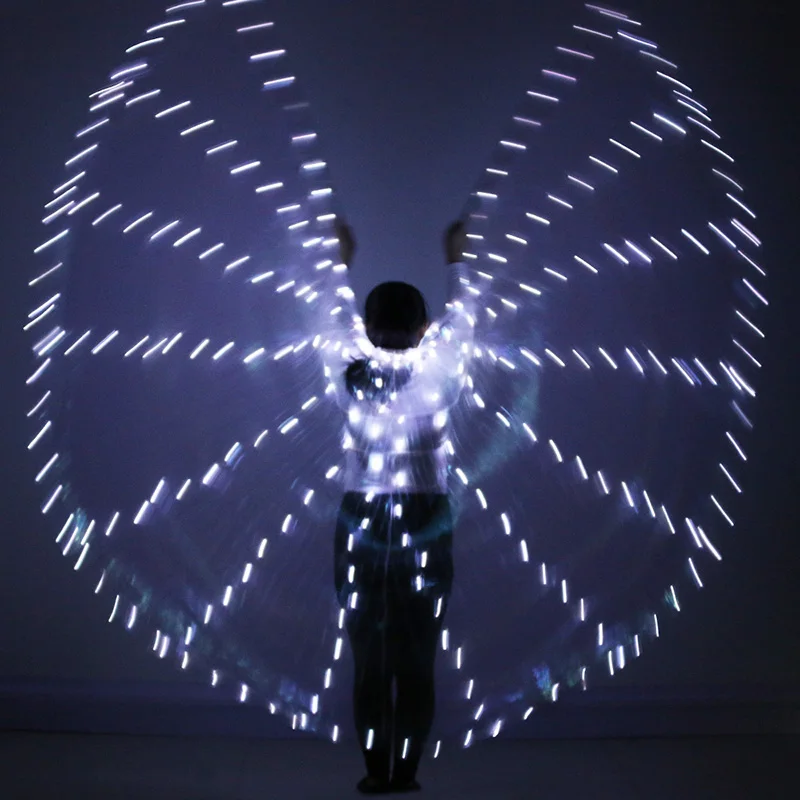 Детский светодиодный светильник Isis Крылья костюмы для танца живота 360 Египетский сценический костюм Новое поступление детский светодиодный DJ крылья с палочками