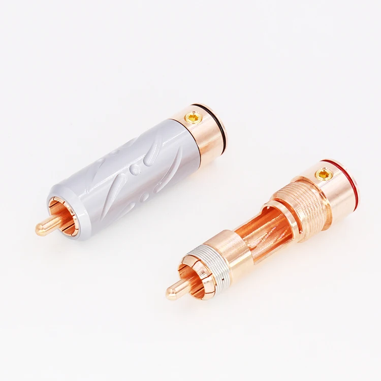 Высококачественные Медные коннекторы для пайки Viborg VR109 разъем RCA из чистой