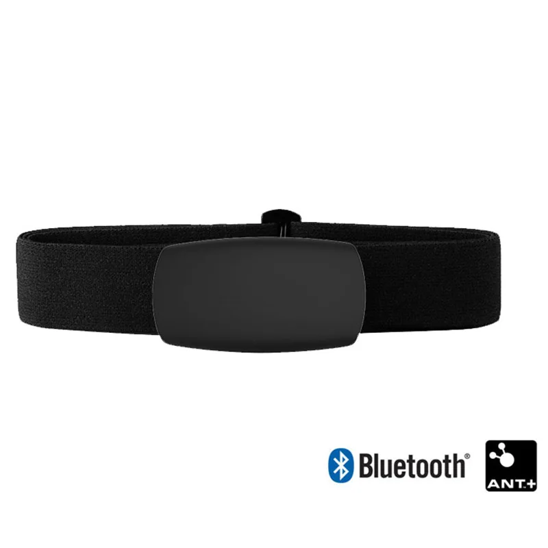 Bluetooth Ant монитор сердечного ритма нагрудный ремешок pulsometros para deportes Polar Wahoo Garmin BLE ремешок с измерением пульса монитор - Цвет: Black