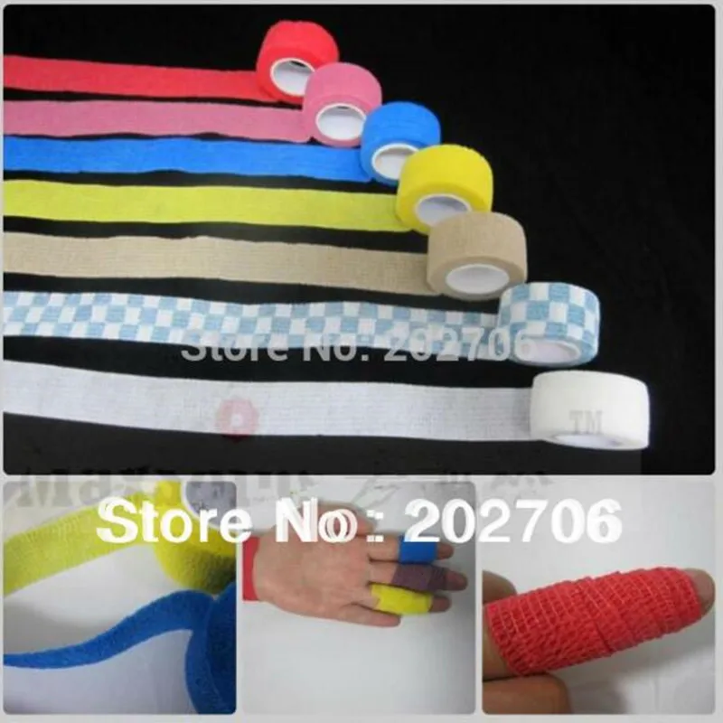 

multi Color Elastic Adhesive Bandage Finger tape 2.5cm x 4.5m sport tape Adherent Wrap First Aid Medical tape 10rolls/lot!