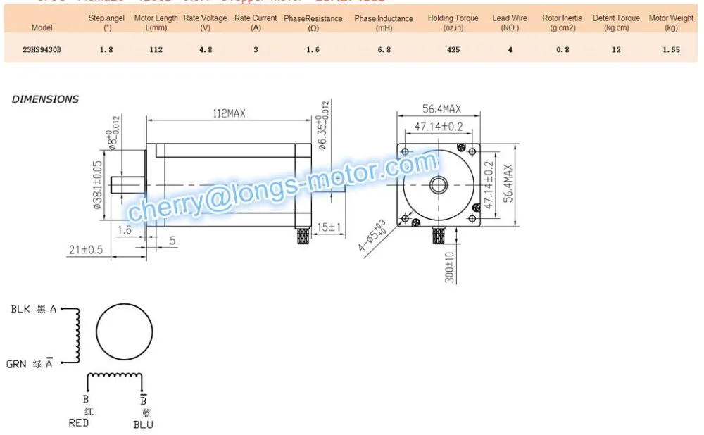 В RU 3 шт. Nema23 шаговый двигатель 425 oz DUAL SAHFT 23HS9430B CNC двигатель Longs