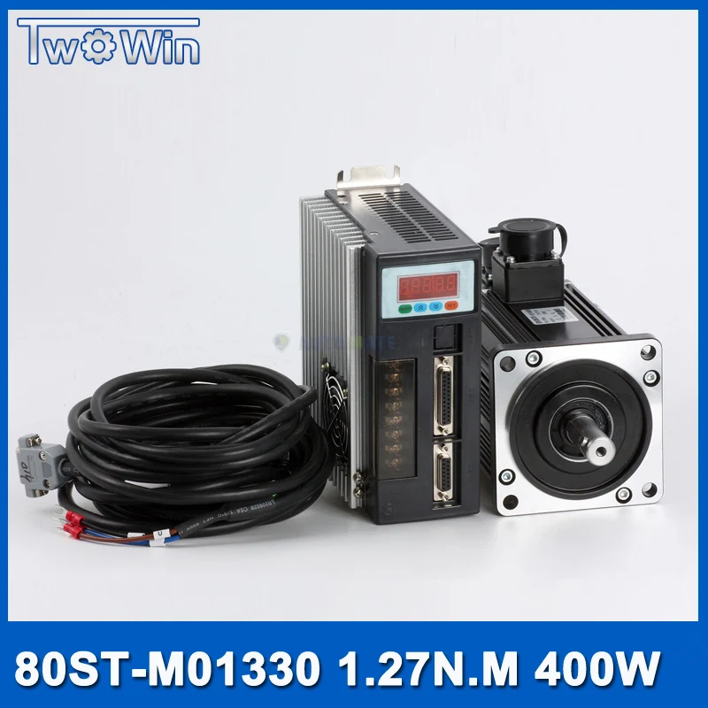 80ST AC Servo Motor 80ST-M01330 Servo Motor 220V and Matched Servo Driver M01330 Servo Motor