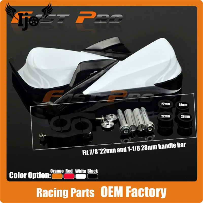 moto rbike рука гвардии moto крест ручной shiled защита самокат части 22 мм 28 мм universal moto rcycle handguard moto - Цвет: Белый