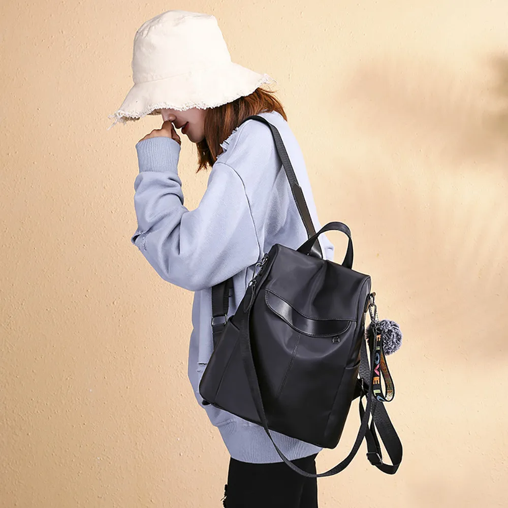 35# женский рюкзак туристический рюкзак тренд дикая ткань Оксфорд сумка большая емкость дорожная Сумка Bolso de mujer K67e/0,8